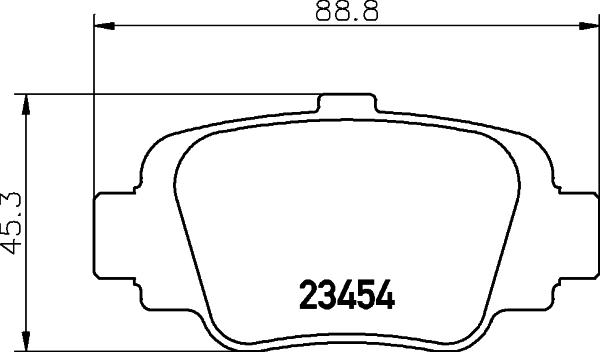 HELLA 8DB 355 011-551 - Тормозные колодки, дисковые, комплект autospares.lv