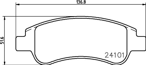 HELLA 8DB 355 011-521 - Тормозные колодки, дисковые, комплект autospares.lv