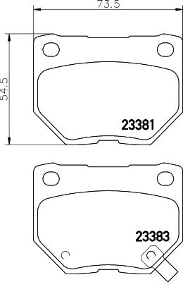 HELLA 8DB 355 011-601 - Тормозные колодки, дисковые, комплект autospares.lv