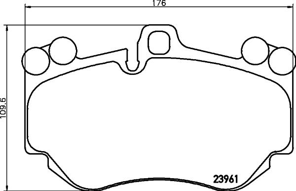 HELLA 8DB 355 011-011 - Тормозные колодки, дисковые, комплект autospares.lv