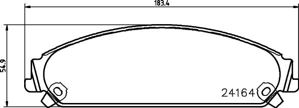 HELLA 8DB 355 011-891 - Тормозные колодки, дисковые, комплект autospares.lv