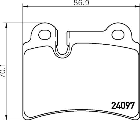 HELLA 8DB 355 011-861 - Тормозные колодки, дисковые, комплект autospares.lv