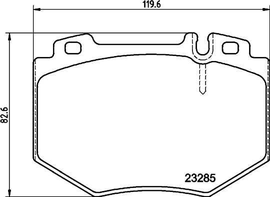 HELLA 8DB 355 011-831 - Тормозные колодки, дисковые, комплект autospares.lv