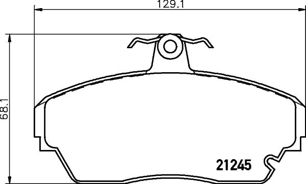 HELLA 8DB 355 011-781 - Тормозные колодки, дисковые, комплект autospares.lv