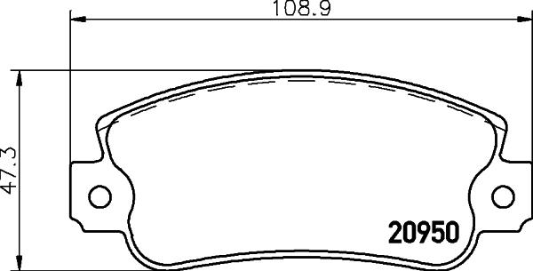 HELLA 8DB 355 018-991 - Тормозные колодки, дисковые, комплект autospares.lv