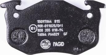 HELLA 8DB 355 018-941 - Тормозные колодки, дисковые, комплект autospares.lv