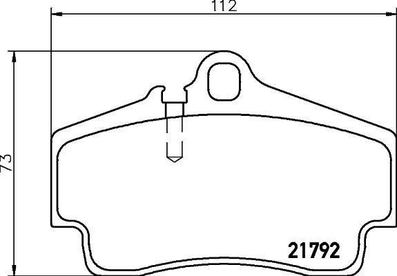 HELLA 8DB 355 018-481 - Тормозные колодки, дисковые, комплект autospares.lv