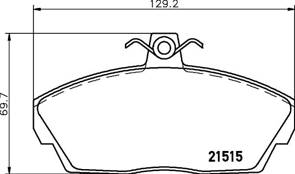 HELLA 8DB 355 018-431 - Тормозные колодки, дисковые, комплект autospares.lv