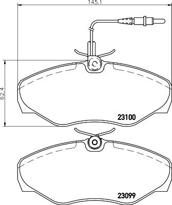 HELLA 8DB 355 018-501 - Тормозные колодки, дисковые, комплект autospares.lv