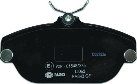 HELLA 8DB 355 018-001 - Тормозные колодки, дисковые, комплект autospares.lv