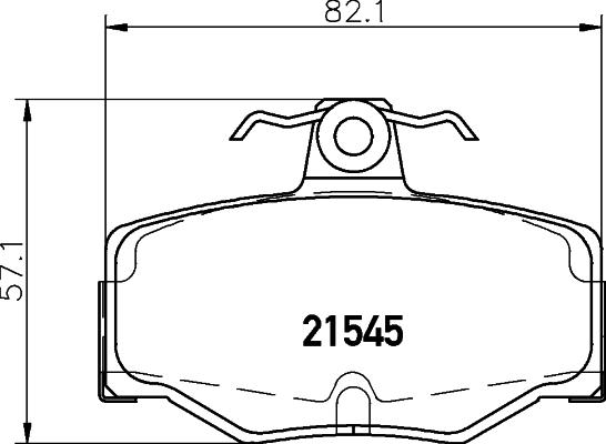 HELLA 8DB 355 018-021 - Тормозные колодки, дисковые, комплект autospares.lv