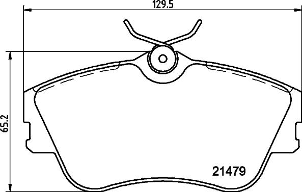 HELLA 8DB 355 018-071 - Тормозные колодки, дисковые, комплект autospares.lv