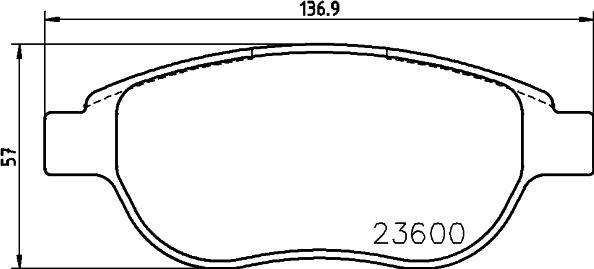 HELLA 8DB 355 018-871 - Тормозные колодки, дисковые, комплект autospares.lv