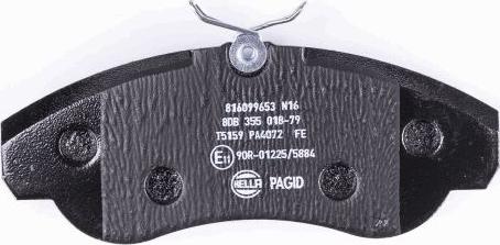 HELLA 8DB 355 018-791 - Тормозные колодки, дисковые, комплект autospares.lv