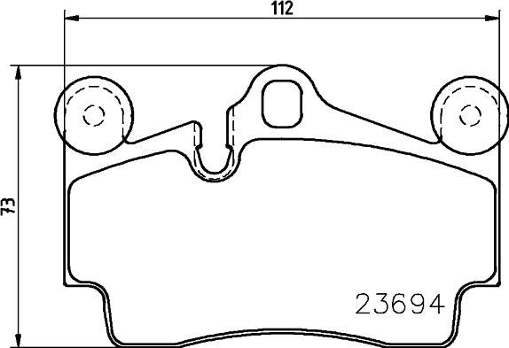 HELLA 8DB 355 043-171 - Тормозные колодки, дисковые, комплект autospares.lv