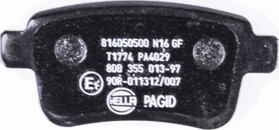 HELLA 8DB 355 013-971 - Тормозные колодки, дисковые, комплект autospares.lv