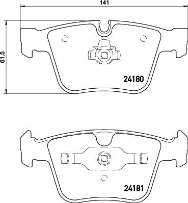 HELLA 8DB 355 013-641 - Тормозные колодки, дисковые, комплект autospares.lv