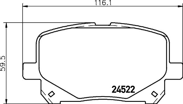 HELLA PAGID 355013161 - Тормозные колодки, дисковые, комплект autospares.lv