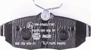 HELLA 8DB 355 013-111 - Тормозные колодки, дисковые, комплект autospares.lv