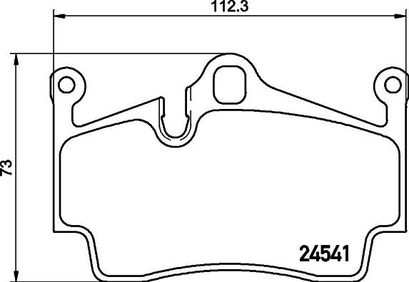 HELLA 8DB 355 013-311 - Тормозные колодки, дисковые, комплект autospares.lv