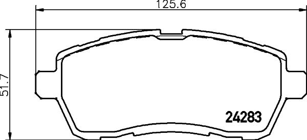 HELLA 8DB 355 013-211 - Тормозные колодки, дисковые, комплект autospares.lv