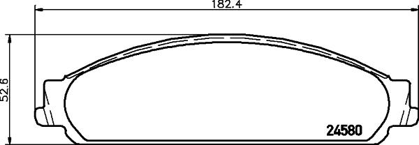 HELLA 8DB 355 013-711 - Тормозные колодки, дисковые, комплект autospares.lv