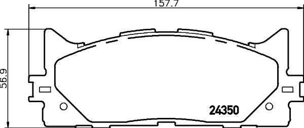 HELLA 8DB 355 012-401 - Тормозные колодки, дисковые, комплект autospares.lv
