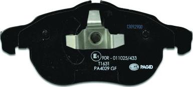 HELLA 8DB 355 012-681 - Тормозные колодки, дисковые, комплект autospares.lv