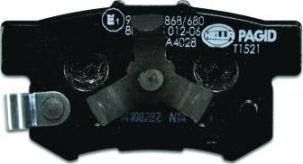 HELLA 8DB 355 012-061 - Тормозные колодки, дисковые, комплект autospares.lv