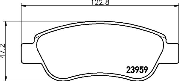 HELLA 8DB 355 012-141 - Тормозные колодки, дисковые, комплект autospares.lv