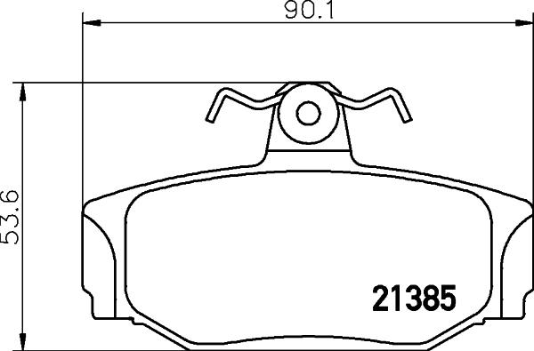 HELLA 8DB 355 017-991 - Тормозные колодки, дисковые, комплект autospares.lv