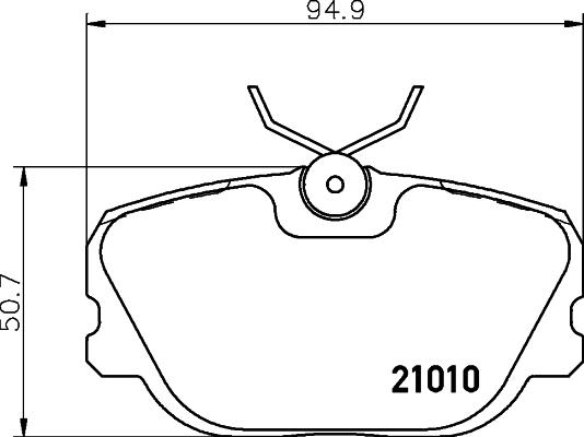 HELLA 8DB 355 017-941 - Тормозные колодки, дисковые, комплект autospares.lv