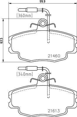 HELLA 8DB 355 017-981 - Тормозные колодки, дисковые, комплект autospares.lv