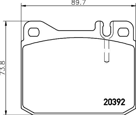 HELLA 8DB 355 017-461 - Тормозные колодки, дисковые, комплект autospares.lv