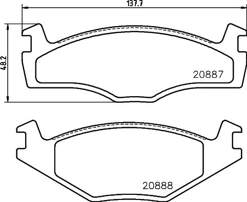 HELLA 8DB 355 017-501 - Тормозные колодки, дисковые, комплект autospares.lv