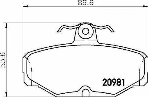 HELLA 8DB 355 017-621 - Тормозные колодки, дисковые, комплект autospares.lv