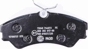 HELLA 8DB 355 017-881 - Тормозные колодки, дисковые, комплект autospares.lv