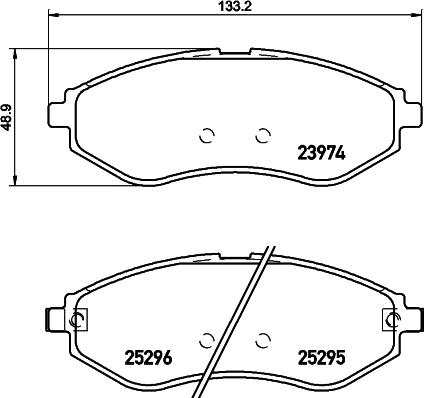 HELLA 8DB 355 017-351 - Тормозные колодки, дисковые, комплект autospares.lv