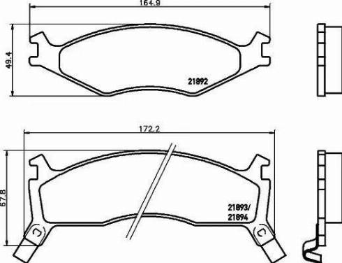 HELLA 8DB 355 017-301 - Тормозные колодки, дисковые, комплект autospares.lv