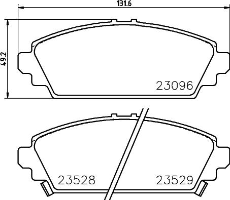 HELLA 8DB 355 017-261 - Тормозные колодки, дисковые, комплект autospares.lv