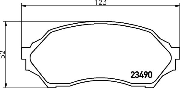 HELLA 8DB 355 017-281 - Тормозные колодки, дисковые, комплект autospares.lv