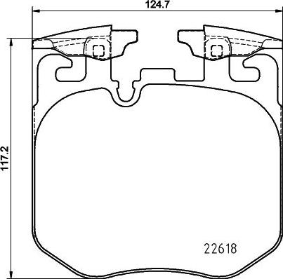 HELLA 8DB 355 039-461 - Тормозные колодки, дисковые, комплект autospares.lv