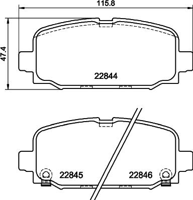 HELLA 8DB 355 039-411 - Тормозные колодки, дисковые, комплект autospares.lv