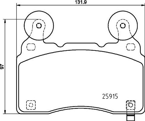 HELLA 8DB 355 039-481 - Тормозные колодки, дисковые, комплект autospares.lv