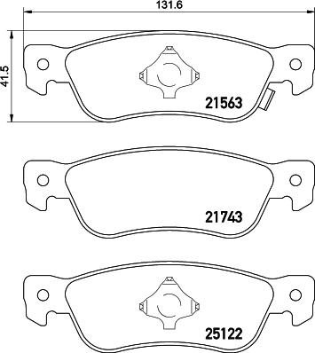 HELLA 8DB 355 039-661 - Тормозные колодки, дисковые, комплект autospares.lv