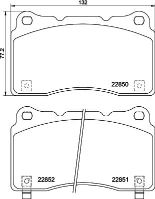 HELLA 8DB 355 039-151 - Тормозные колодки, дисковые, комплект autospares.lv