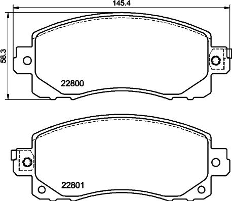 HELLA 8DB 355 039-161 - Тормозные колодки, дисковые, комплект autospares.lv