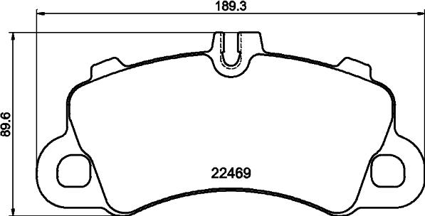 HELLA 8DB 355 039-101 - Тормозные колодки, дисковые, комплект autospares.lv