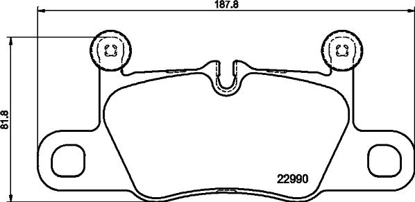 HELLA 8DB 355 039-821 - Тормозные колодки, дисковые, комплект autospares.lv