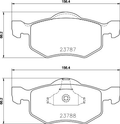 HELLA 8DB 355 039-271 - Тормозные колодки, дисковые, комплект autospares.lv